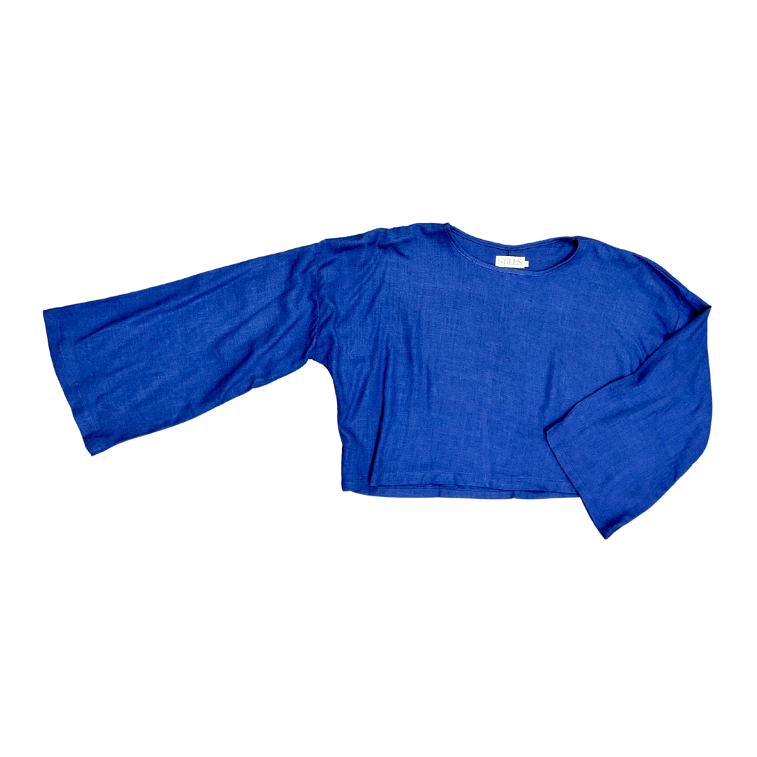 Ivy Flared Top in Royal Blue