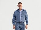 Boxy Jacket in Steel Blue LTD