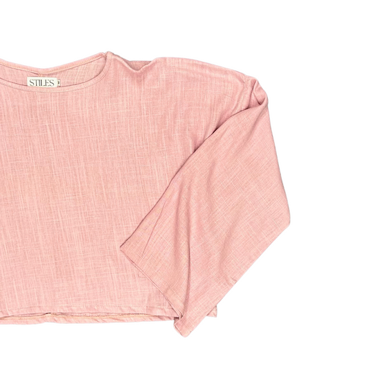 Ivy Flared Top in Flamingo Pink