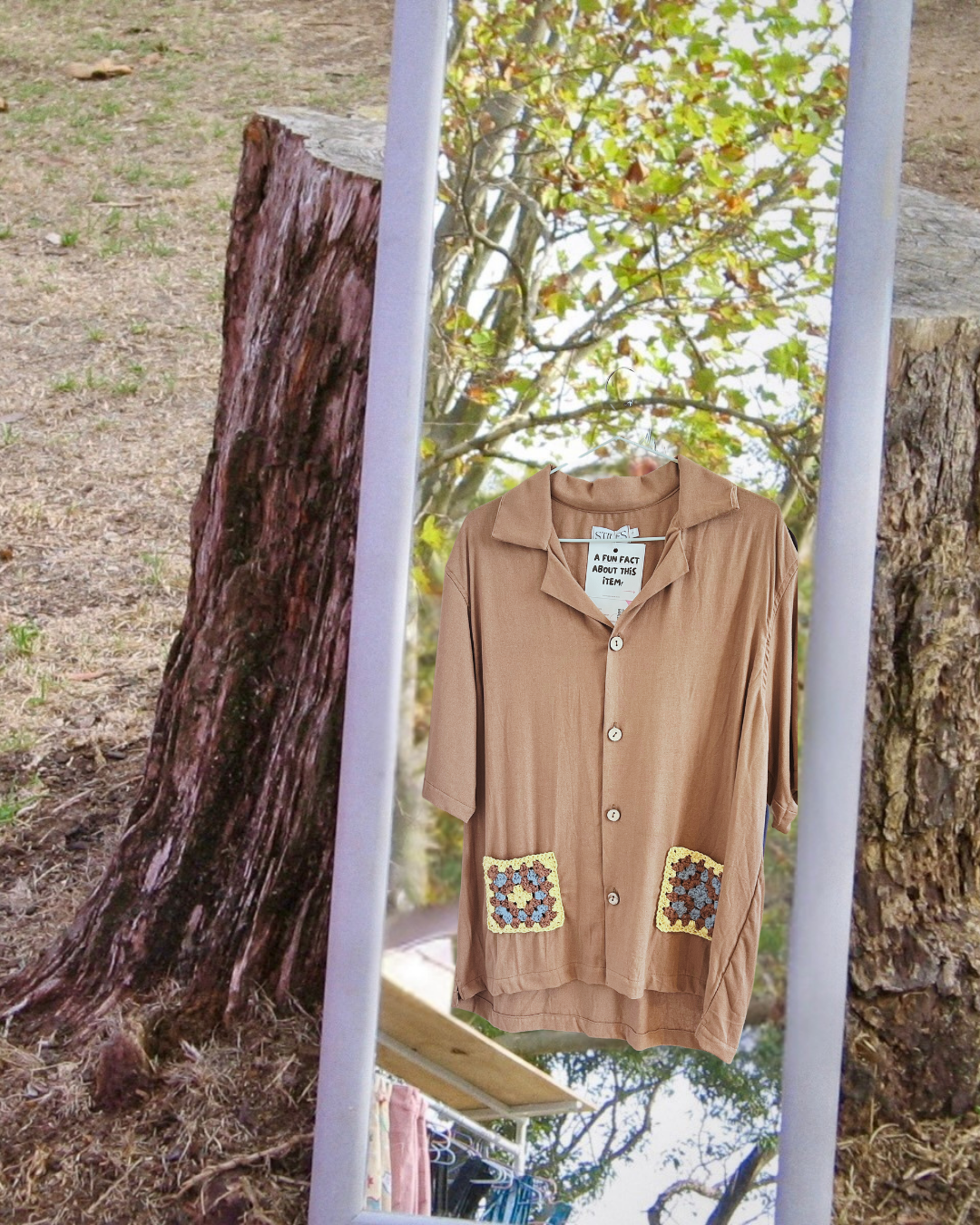 Blush Button Up in Chocolate