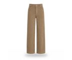Corduroy High-Waisted Pants in Stone Corduroy