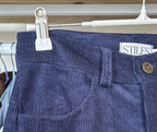 Corduroy High-Waisted Pants in Deep Navy