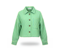 Boxy Jacket in Lime & Blue Bouclé LTD