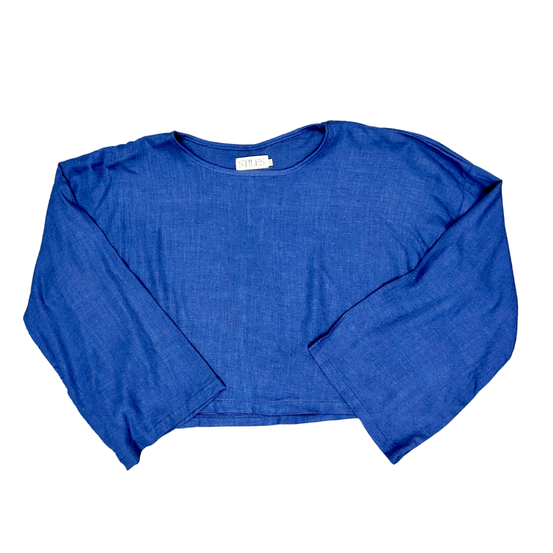 Ivy Flared Top in Royal Blue