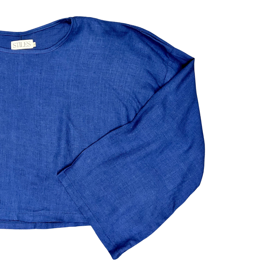 Ivy Flared Top in Royal Blue