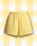 Groovy Gingham Shorts in Yellow