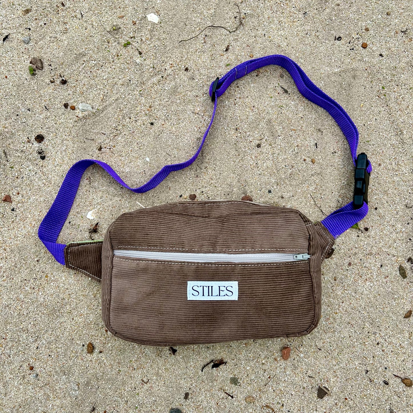 Risay Moonbag in Chocolate (Purple Strap)