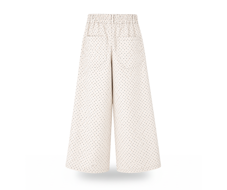 Unisex High-Waisted Pants in Polka Dot