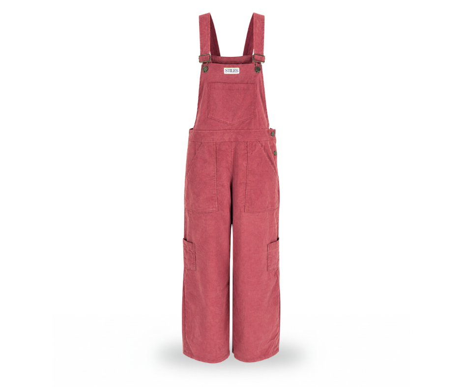 Hazel Dungaree in Dusty Cranberry