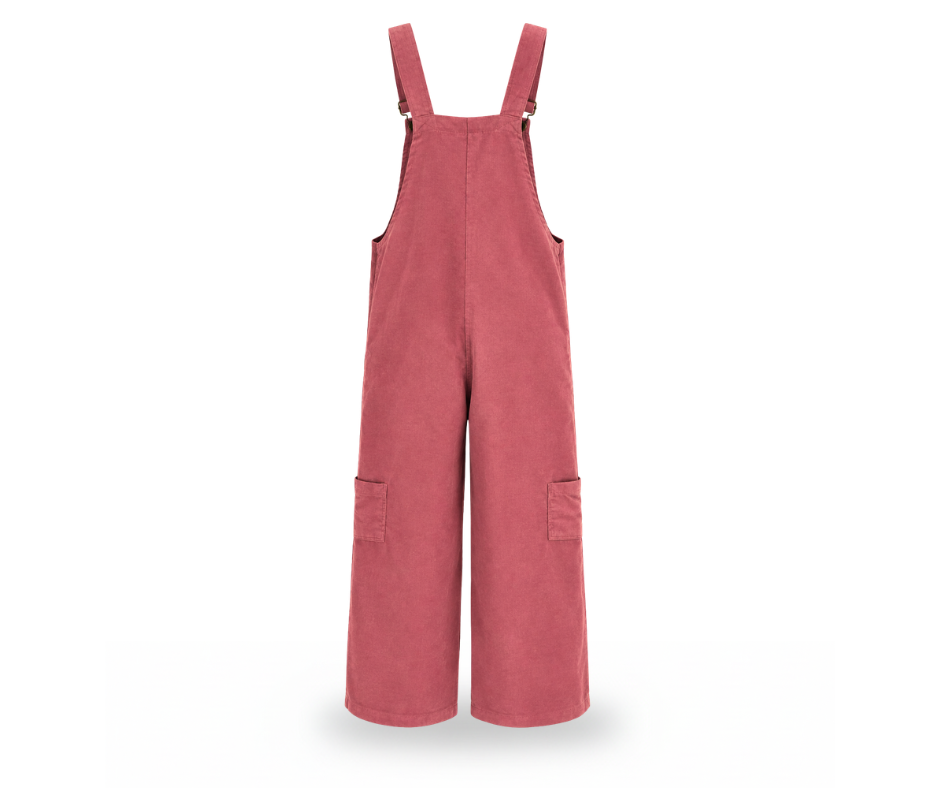 Hazel Dungaree in Dusty Cranberry