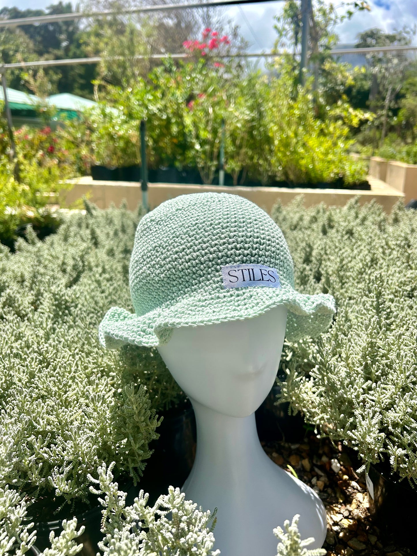 Nanala Crotchet Hat in Pastel Mint