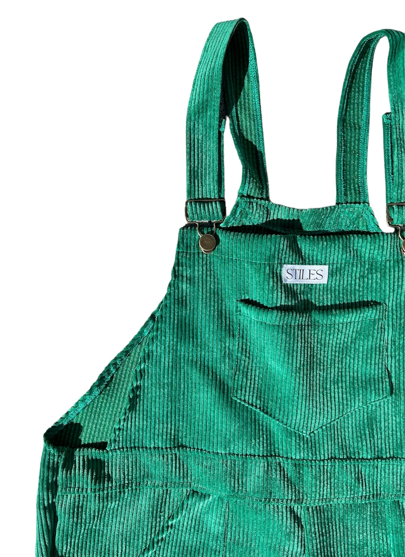 Hazel Dungaree in Emerald Green