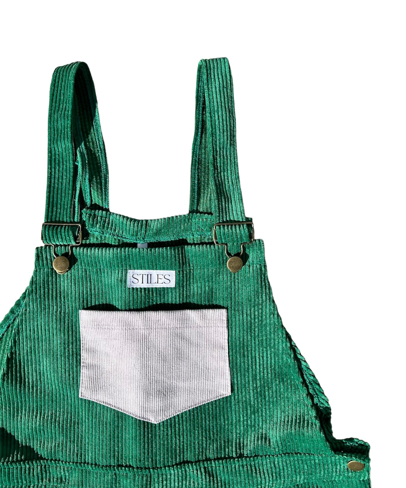 Hazel Dungaree in Emerald Green