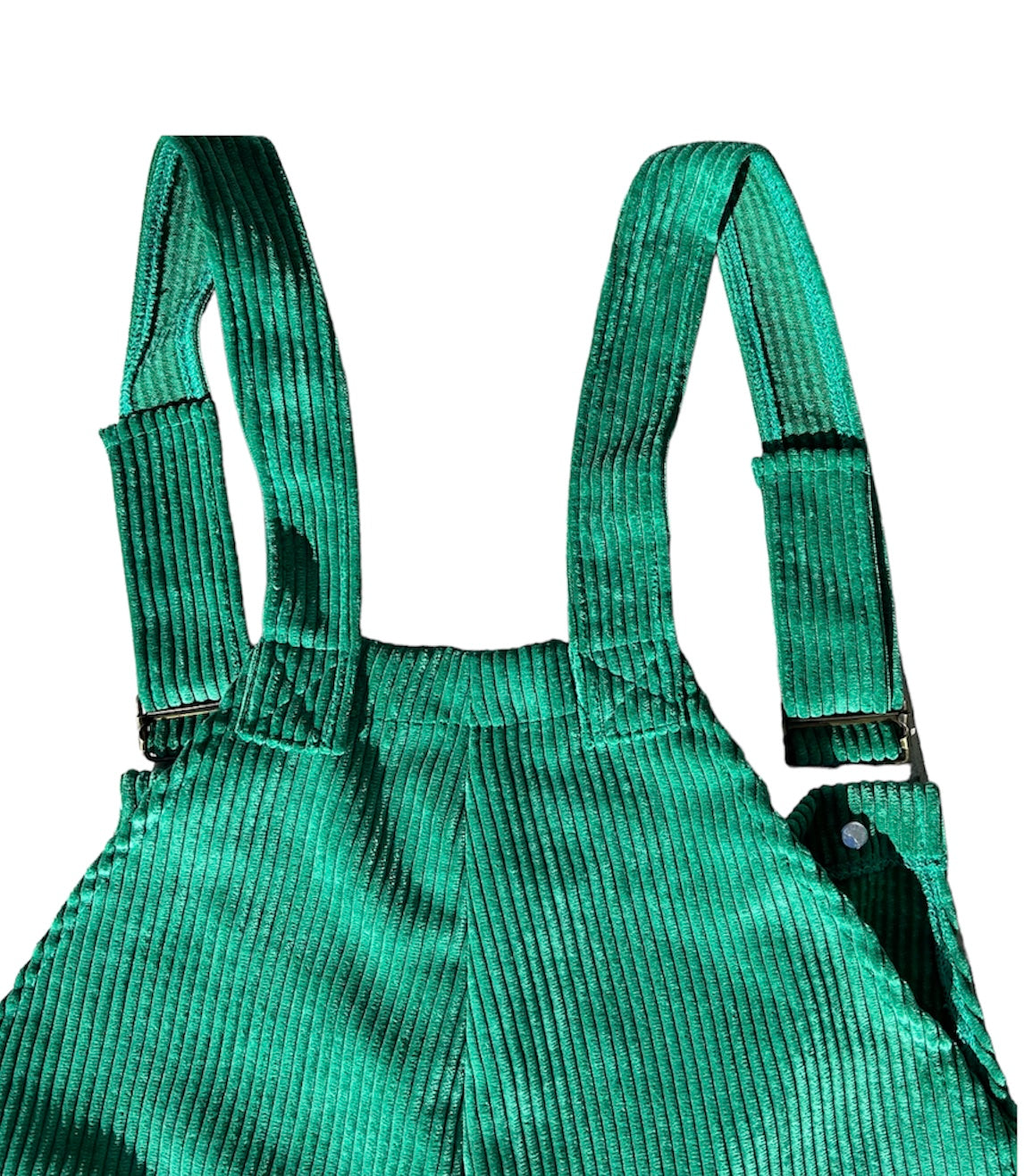 Hazel Dungaree in Emerald Green