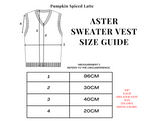 Aster Sweater Vest in Pumpkin Spiced Latte