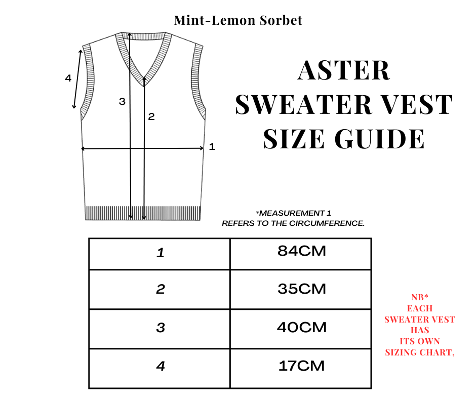 Aster Sweater Vest in Mint-Lemon Sorbet