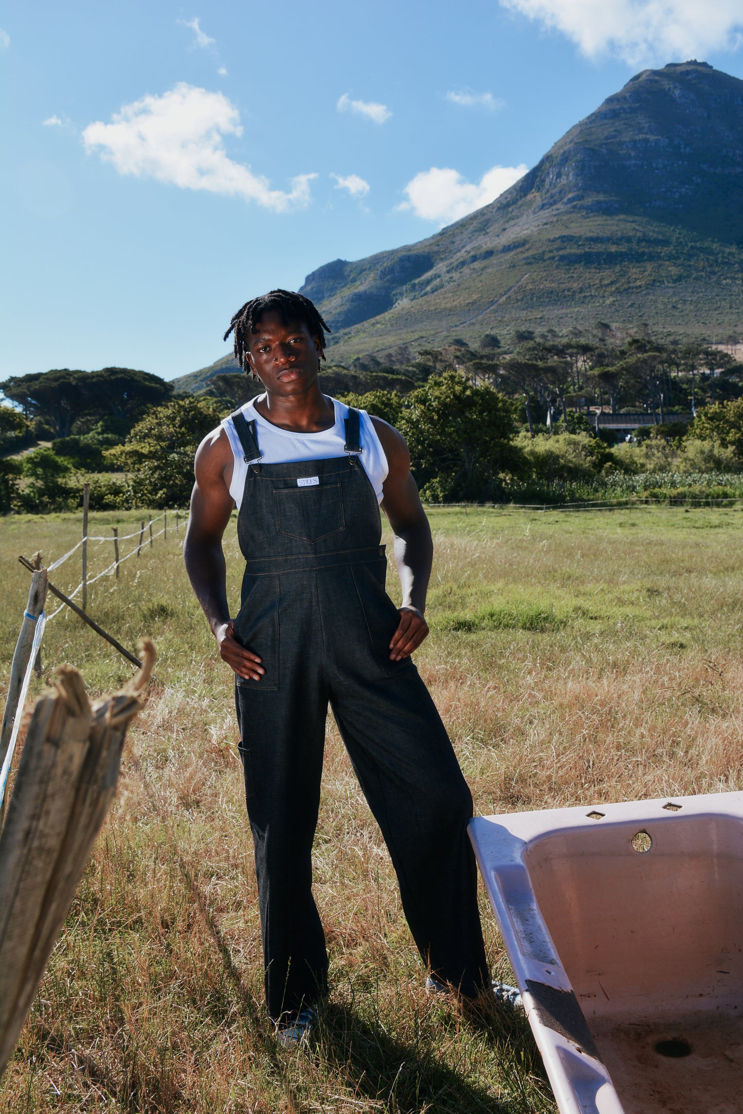 Hazel Dungaree in Dark Denim