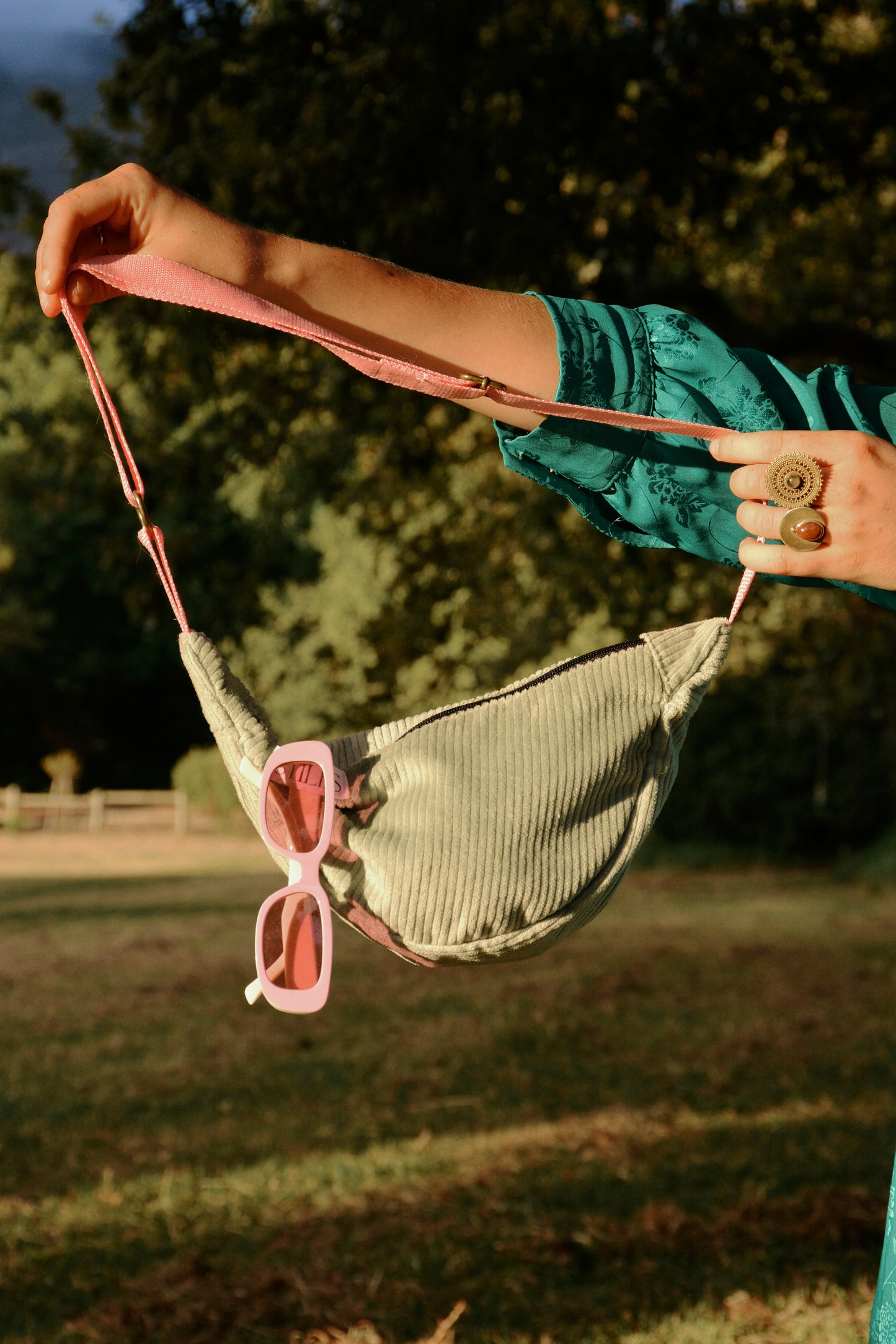 Molly Moonbag in Mint Green Corduroy