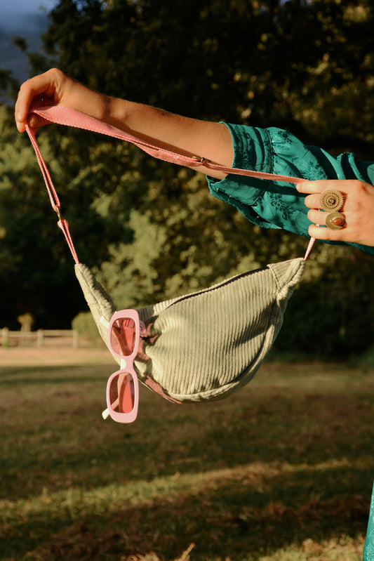 Molly Moonbag in Mint Green Corduroy