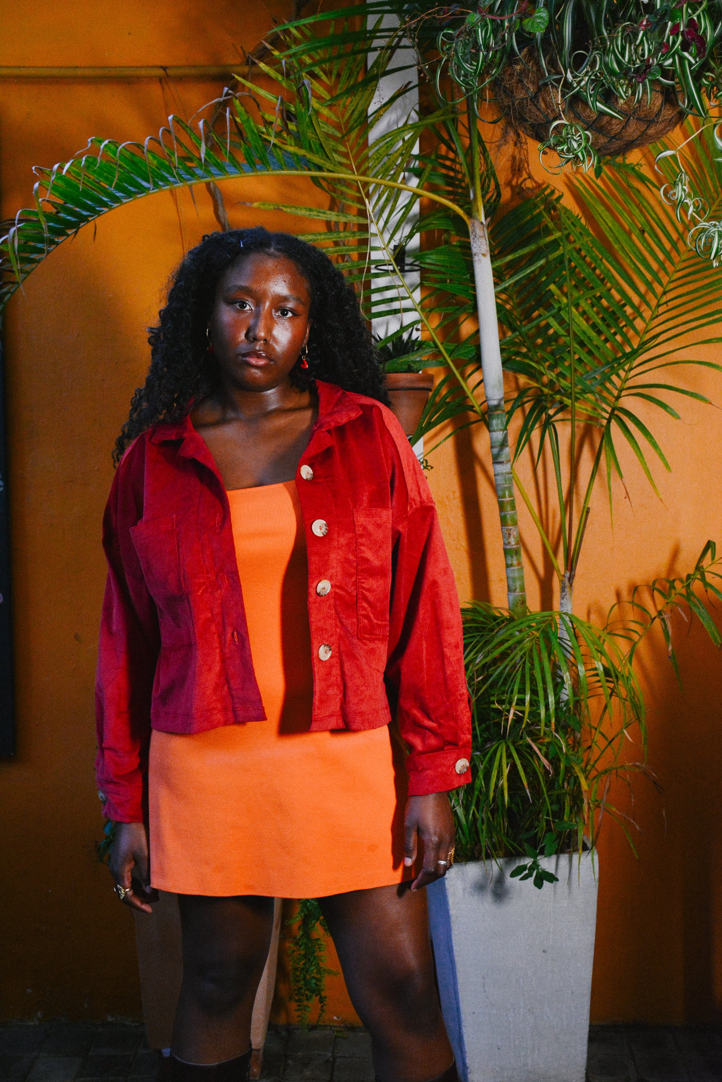 Boxy Jacket in Deep Red LTD