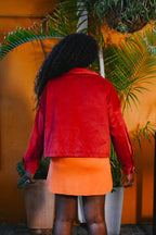 Boxy Jacket in Deep Red LTD
