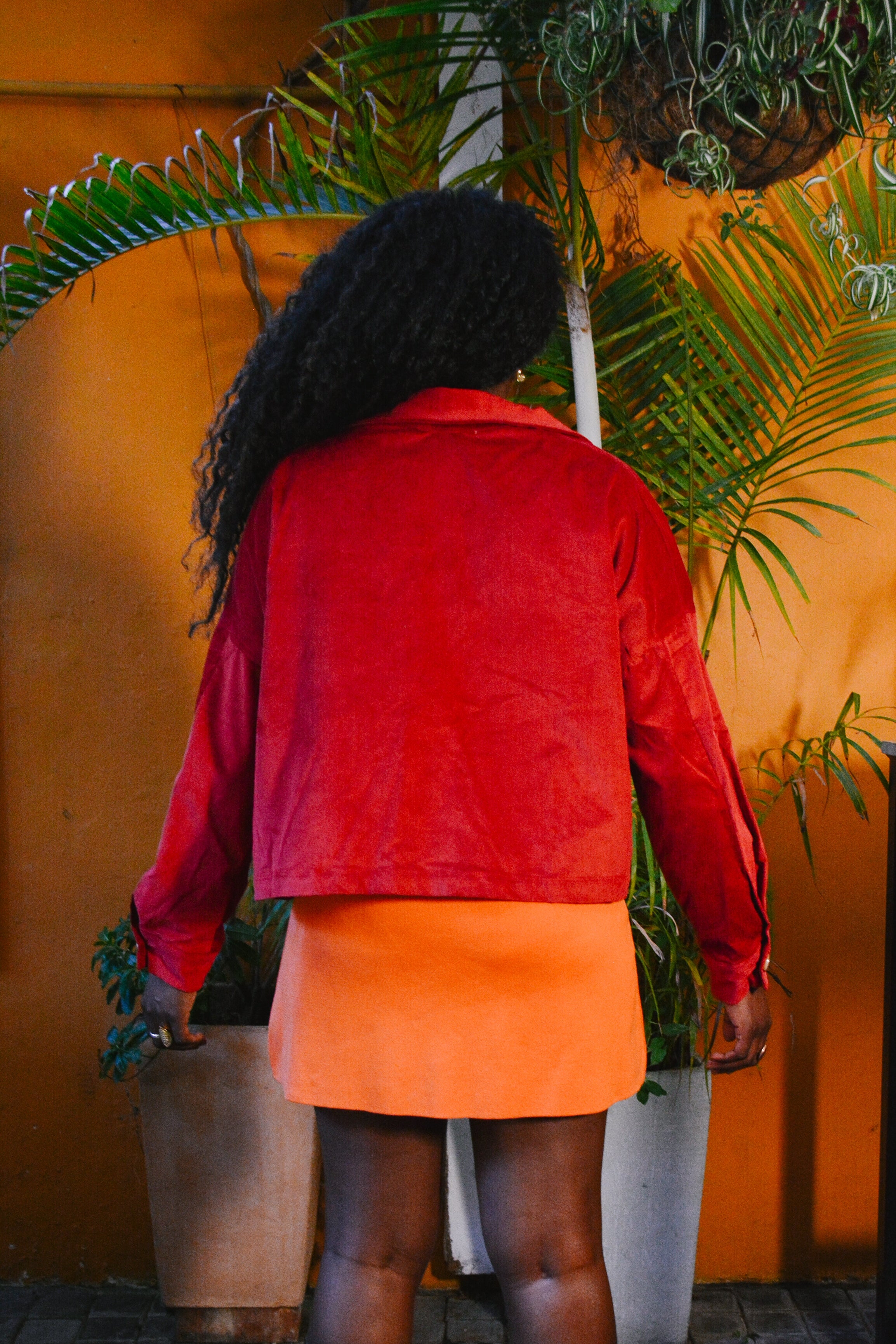 Boxy Jacket in Deep Red LTD