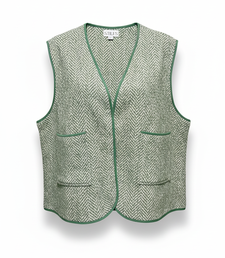 Gilet in Herringbone Wool LTD