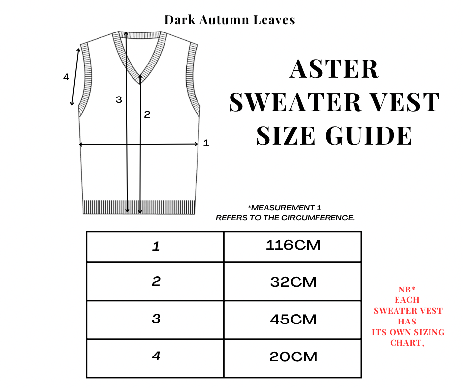 Aster Sweater Vest in Dark Autumn Leaves