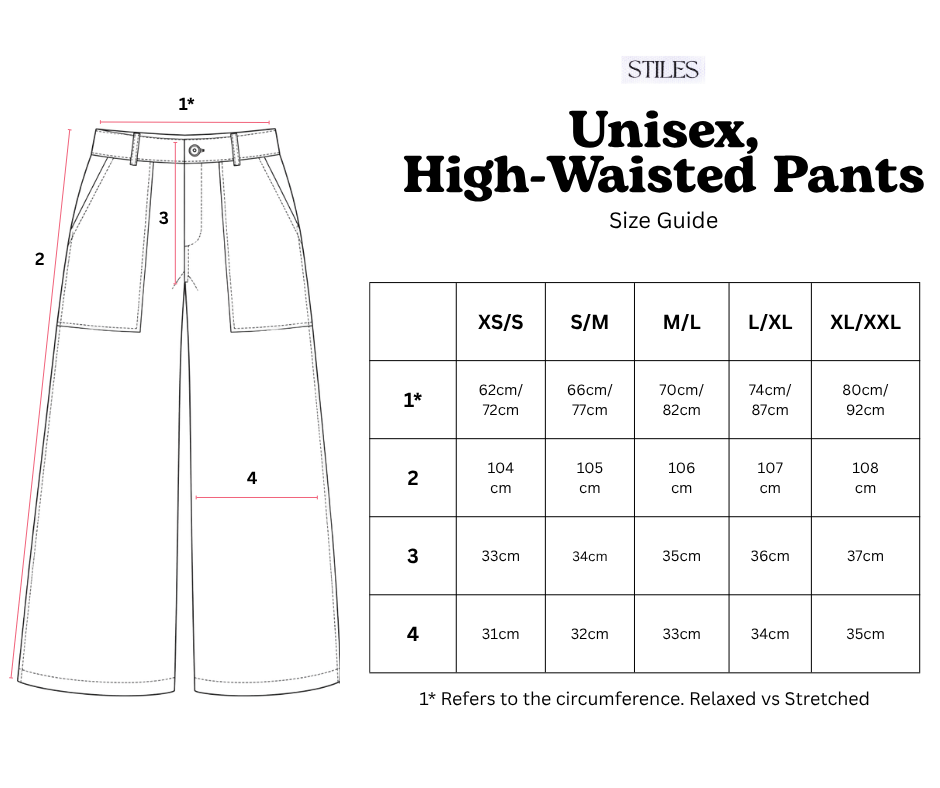 Unisex High-Waisted Pants in Stretch Denim