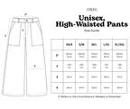 Unisex High-Waisted Pants in Stretch Denim